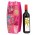 Pink Cardboard Paper Floral Patch Work Wine Bottle Holder
