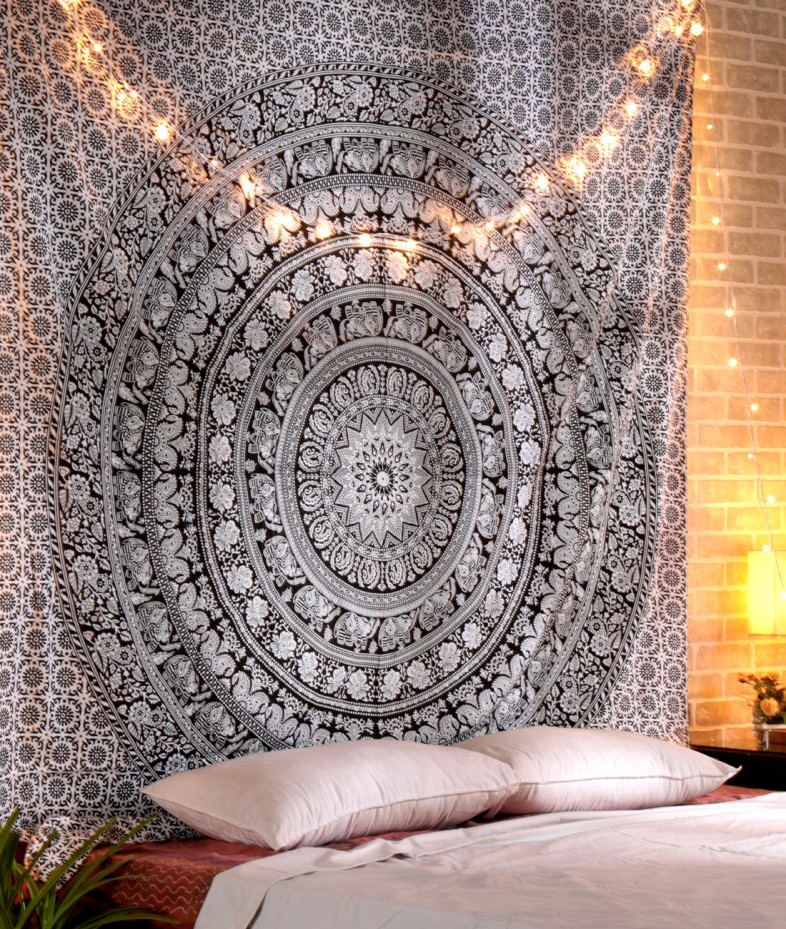 Hippie Wall  Tapestry Cotton Wall  Tapestry Bohemian 