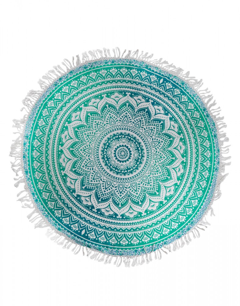 Ombre Hippie Round Mandala Tapestry Indian Wall Hanging Beach Throw Yoga Blanket