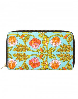 Classic Cotton Green Clutch Bag Floral Printed Ladies By Rajrang