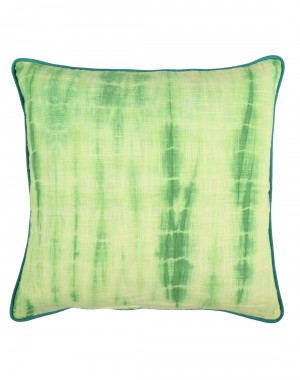 Tie Dye Emerald Green Cotton Slub Cushion Cover