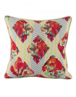 Attractive  cushion covers Cotton Casement Indian Indian Design throw pillows Red pillow covers Floral Digital Printed 