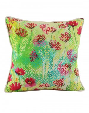 Heritage Designs Green Pillow Covers  Decorative Accessories Cotton Pillow Cases Decorative Pillows Cases Single Cushion Cover Digital Printed Floral 