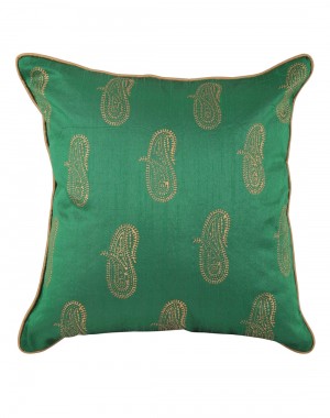 Decorative Single Pillow Covers Polyester Modern Home Decor Green Pillow Cases Pillow Protectors  Cushion Cover Hand Block Printed Paisley 