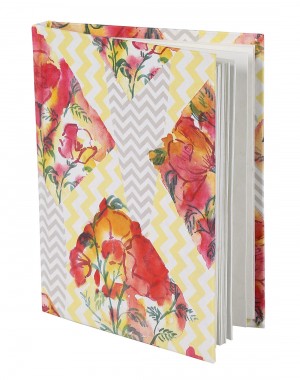 Gorgeous Diary Floral Yellow Printed Card Board Paper Diary