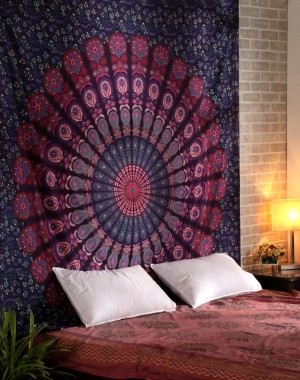 Indian Mandala Tapestry , Indian Hippie Hippy Wall Hanging , Bohemian Queen Wall Hanging, Bedspread Beach Tapestry