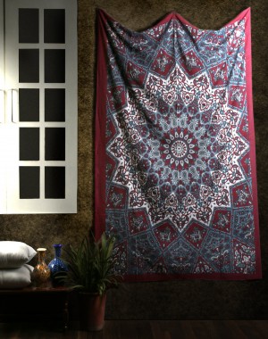 Large Hippie Tapestry, Hippy Mandala Bohemian Tapestries, Indian Dorm Decor, Psychedelic Tapestry Wall Hanging Ethnic Decorative Tapestry